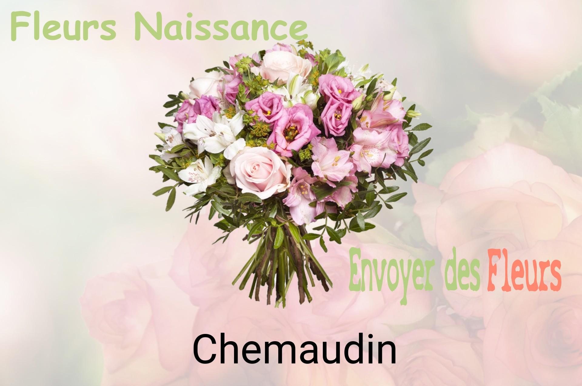 Bouquet de fleurs de naissance livré à Chemaudin